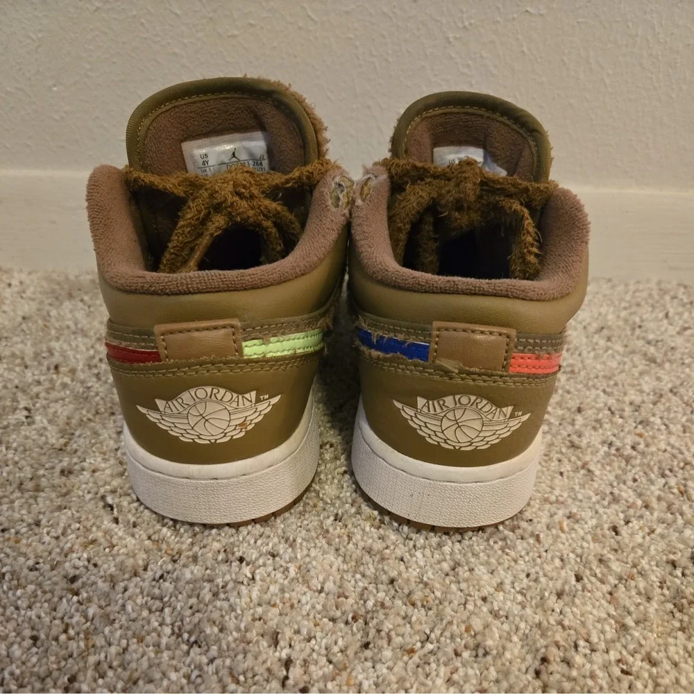 Nike Air Jordan 1 Low‎ Utility GS Teddy Bear size 4Y - Picture 5 of 8